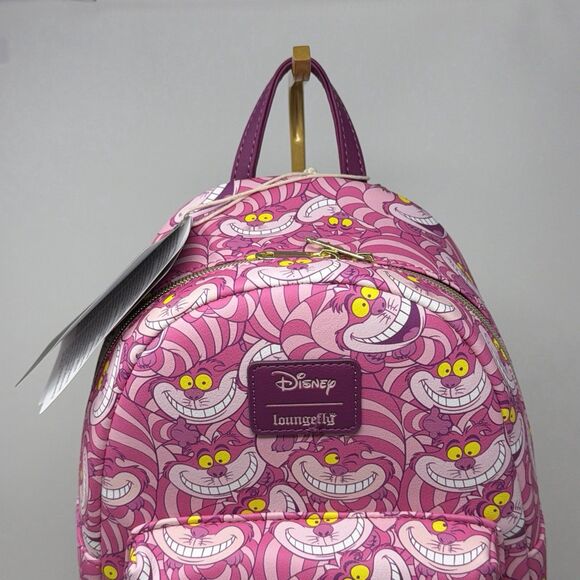 Disney Loungefly Cheshire Cat Mini Backpack Alice In Wonderland Pink NWT main image 4